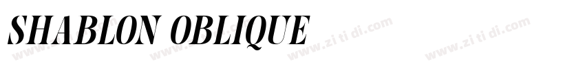 Shablon Oblique字体转换